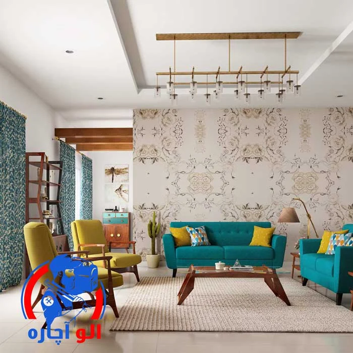 نقاشی ساختمان طرح کاغذ دیواری